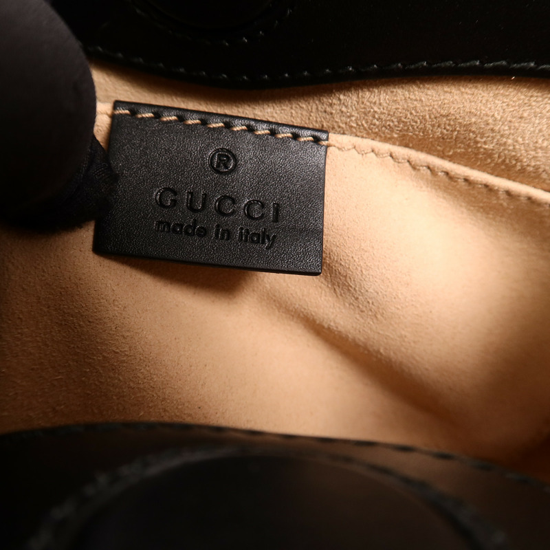 GUCCI 牛皮皮革Bamboo Nymphaea手挽肩背兩用袋-5