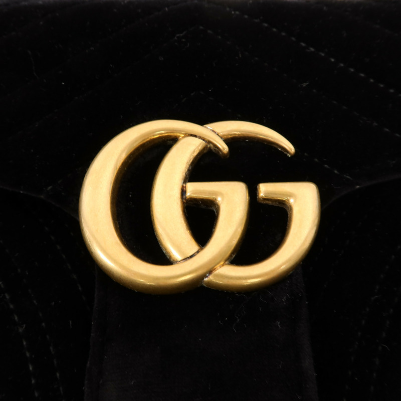 GUCCI 天鵝絨GG Marmont Shoulder Bag鏈帶肩背袋-8