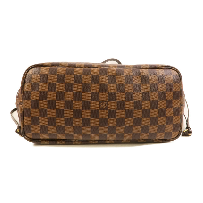 LOUIS VUITTON Damier Neverfull MM金扣手挽袋/肩背袋-3