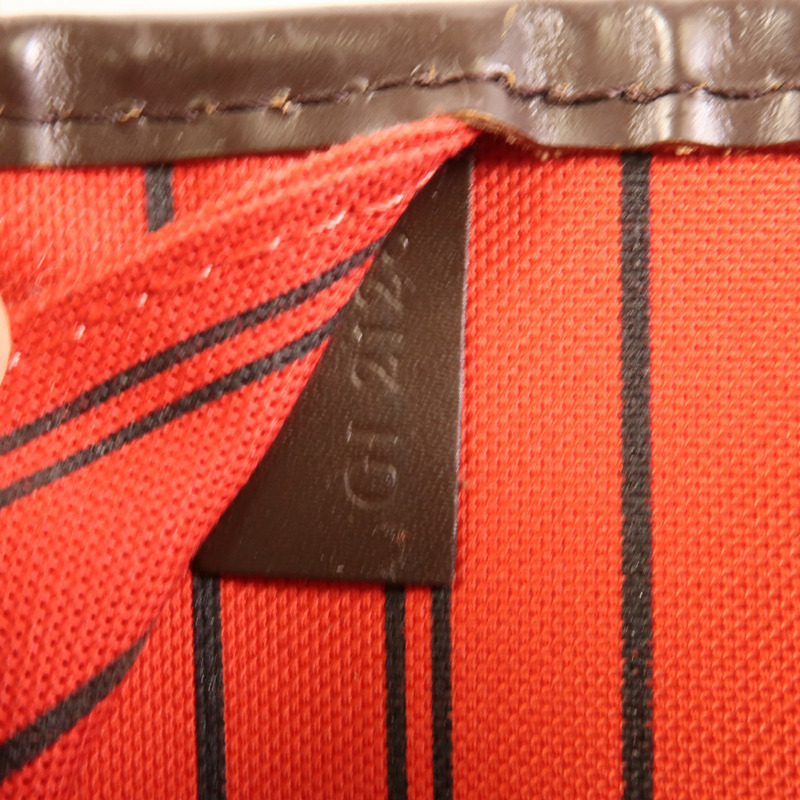 LOUIS VUITTON Damier Neverfull MM金扣手挽袋/肩背袋-8