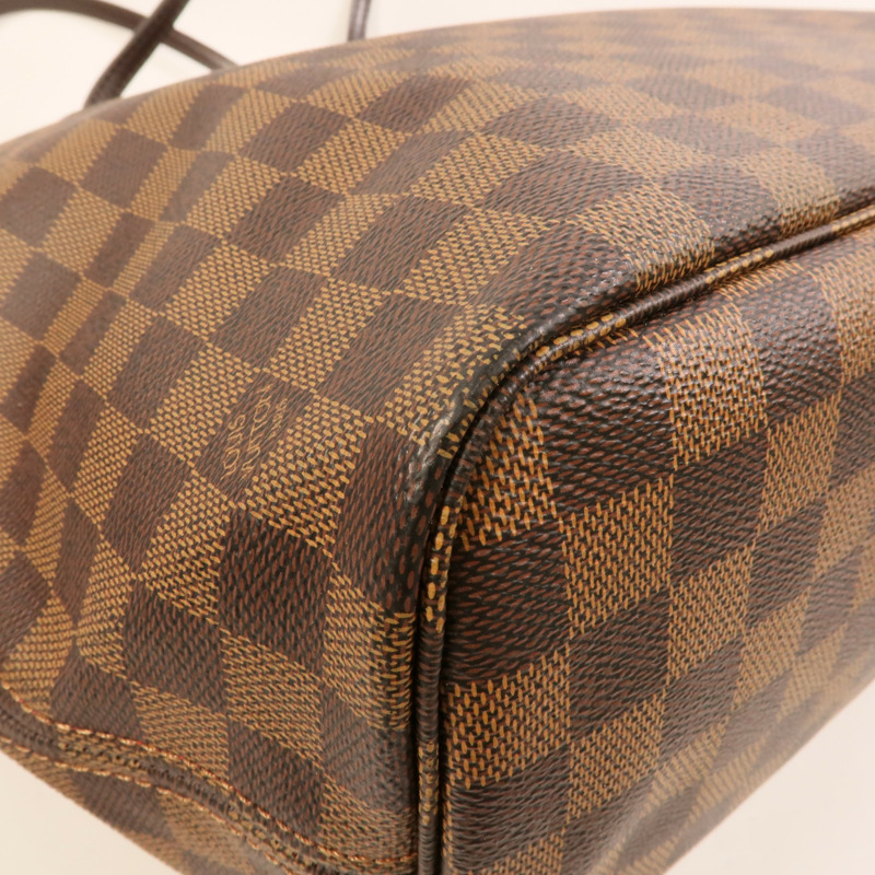 LOUIS VUITTON Damier Neverfull MM金扣手挽袋/肩背袋-10