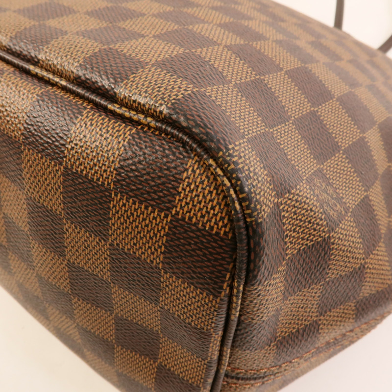 LOUIS VUITTON Damier Neverfull MM金扣手挽袋/肩背袋-11