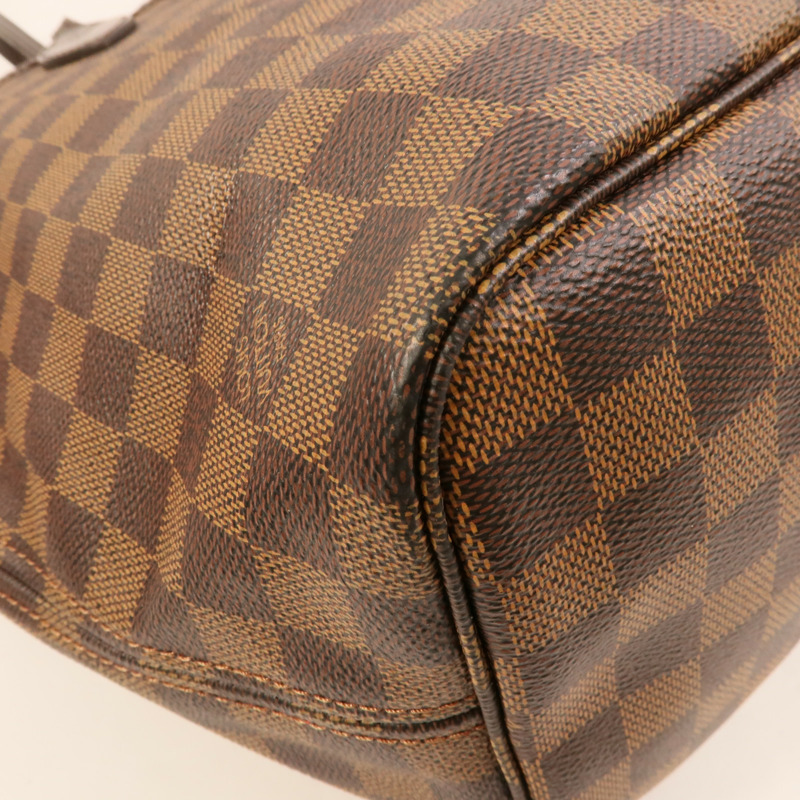 LOUIS VUITTON Damier Neverfull MM金扣手挽袋/肩背袋-12
