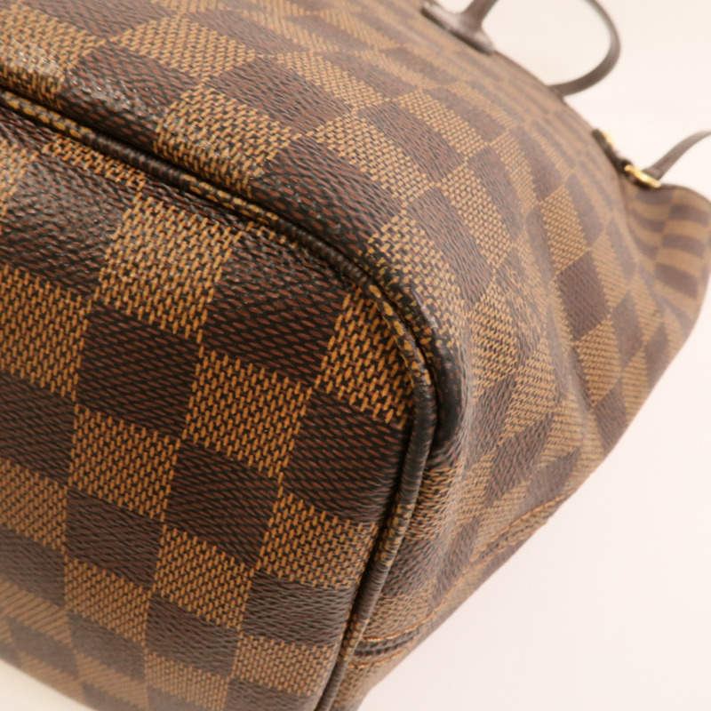 LOUIS VUITTON Damier Neverfull MM金扣手挽袋/肩背袋-13