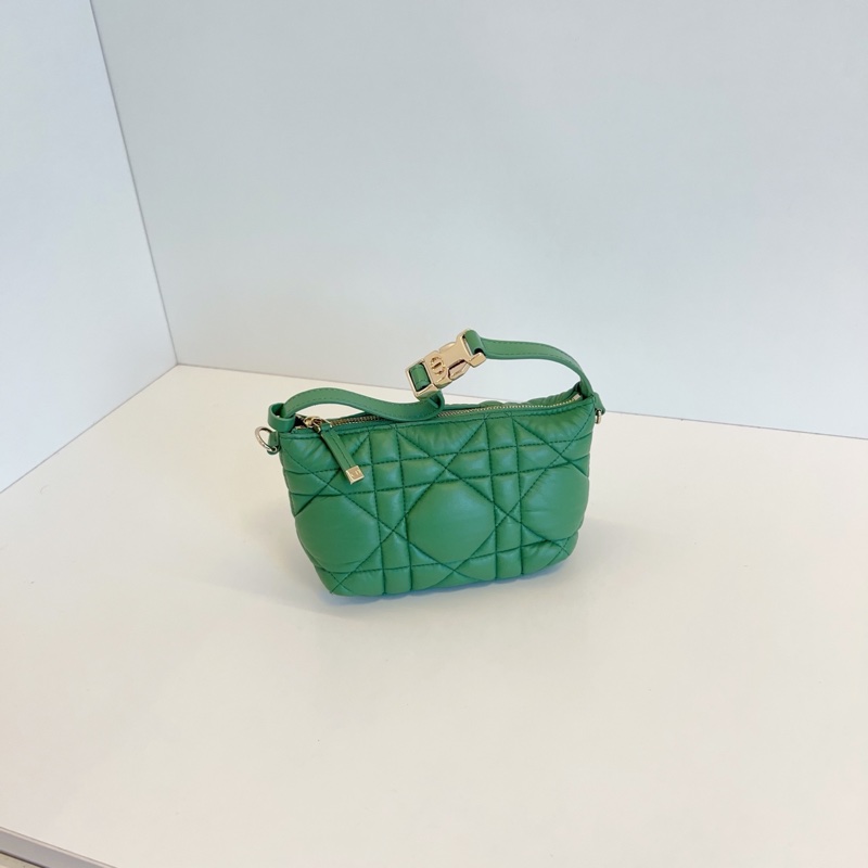 Dior Travel Nomad限量玉石绿金扣mini Hobo 藤格纹小饭盒包-0