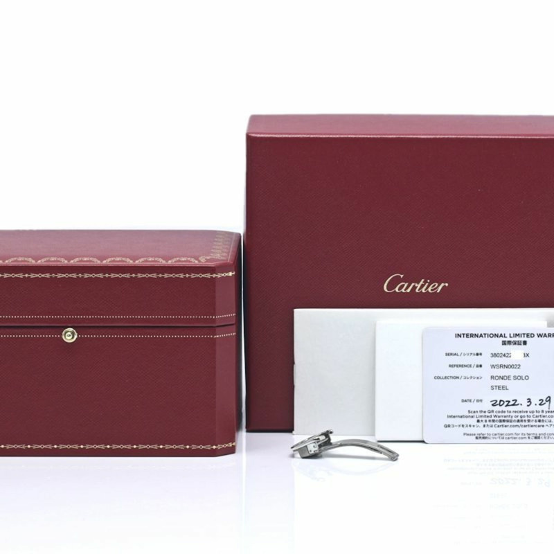 卡地亞 Cartier Ronde Solo XL WSRN0022 男士腕錶 精鋼 x 牛皮錶帶 40389-18