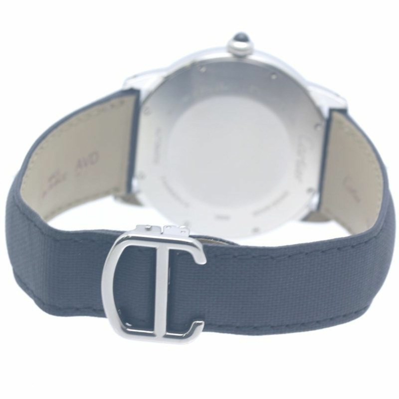 卡地亞 Cartier Ronde Croisière de Date WSRN0003 男士腕錶 不鏽鋼 x 牛皮錶帶 40385-3