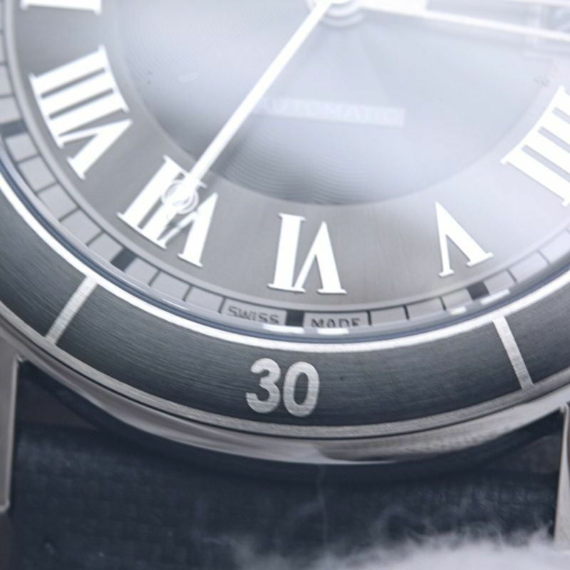 卡地亞 Cartier Ronde Croisière de Date WSRN0003 男士腕錶 不鏽鋼 x 牛皮錶帶 40385-10