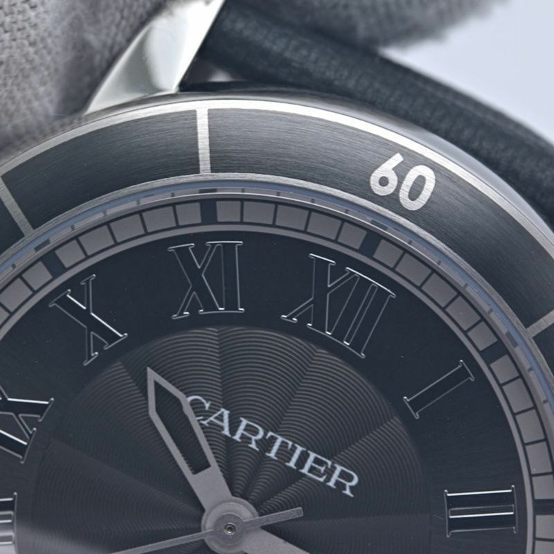 卡地亞 Cartier Ronde Croisière de Date WSRN0003 男士腕錶 不鏽鋼 x 牛皮錶帶 40385-11