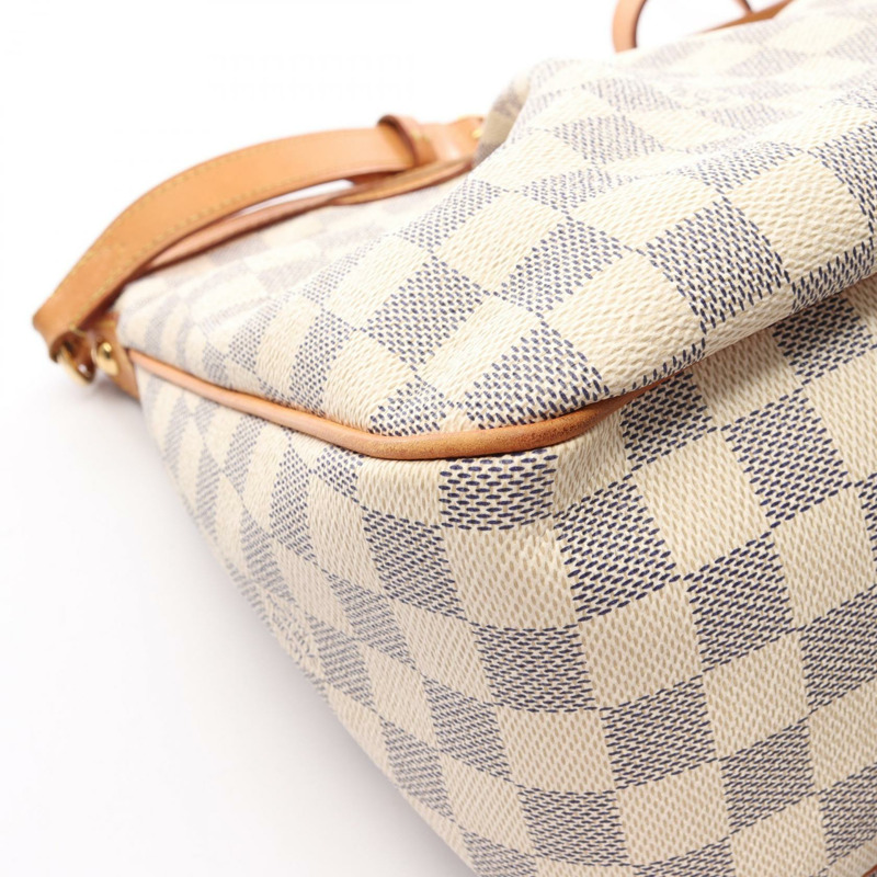 路易威登 Siracusa MM 單肩斜背包 N41112 Damier Azur 帆布 二手-8