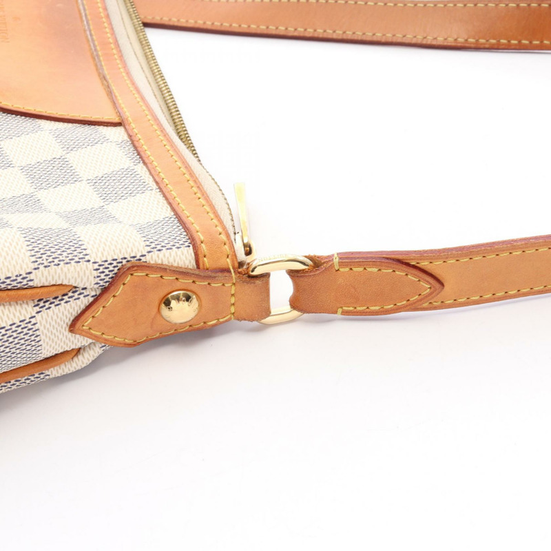 路易威登 Siracusa MM 單肩斜背包 N41112 Damier Azur 帆布 二手-9