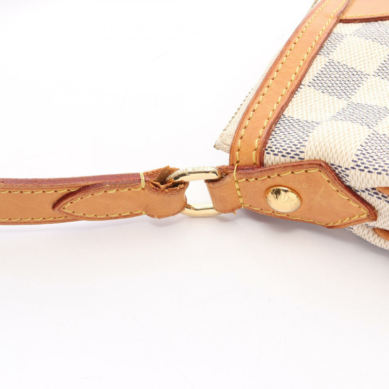 路易威登 Siracusa MM 單肩斜背包 N41112 Damier Azur 帆布 二手-10