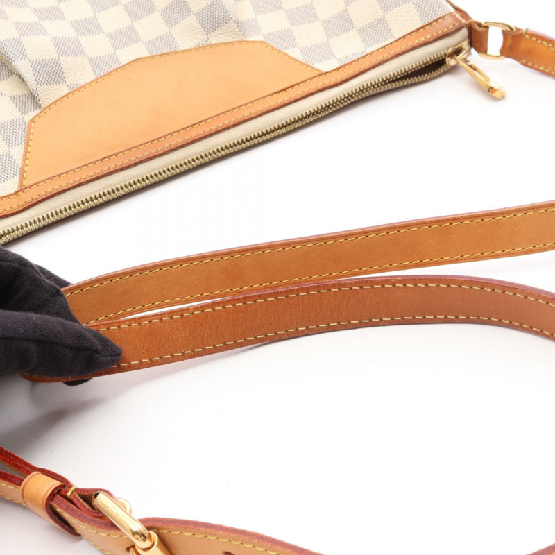 路易威登 Siracusa MM 單肩斜背包 N41112 Damier Azur 帆布 二手-13