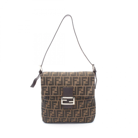 FENDI Zucca 肩背包 帆布皮革 棕色 SHW 二手 女款 FF