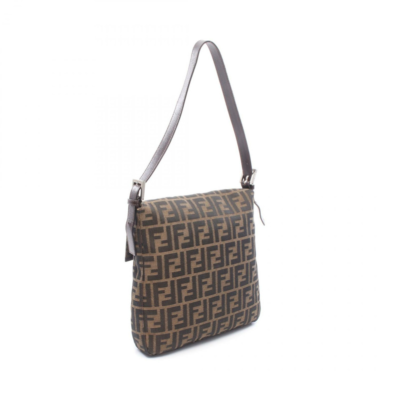 FENDI Zucca 肩背包 帆布皮革 棕色 SHW 二手 女款 FF-1