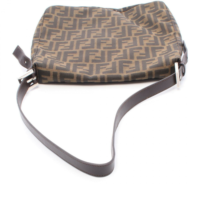 FENDI Zucca 肩背包 帆布皮革 棕色 SHW 二手 女款 FF-5