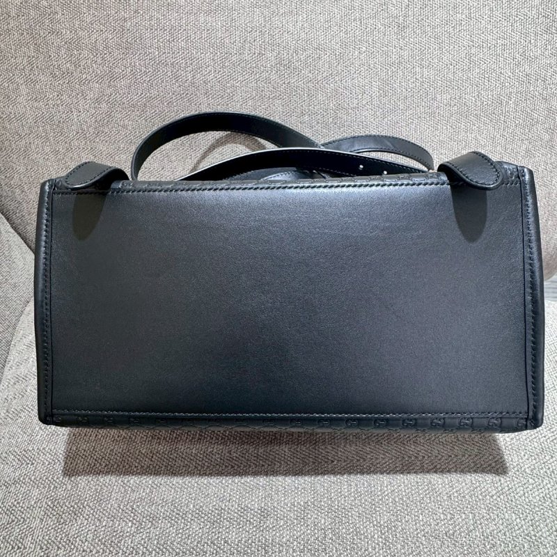 GUCCI 經典老花牛皮束口後背包-4