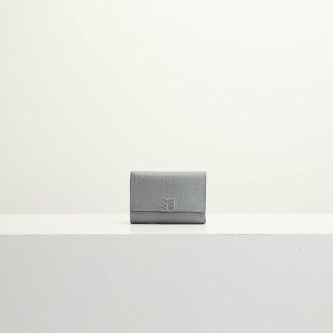 二手Loewe Anagram 短夾/瀝青灰