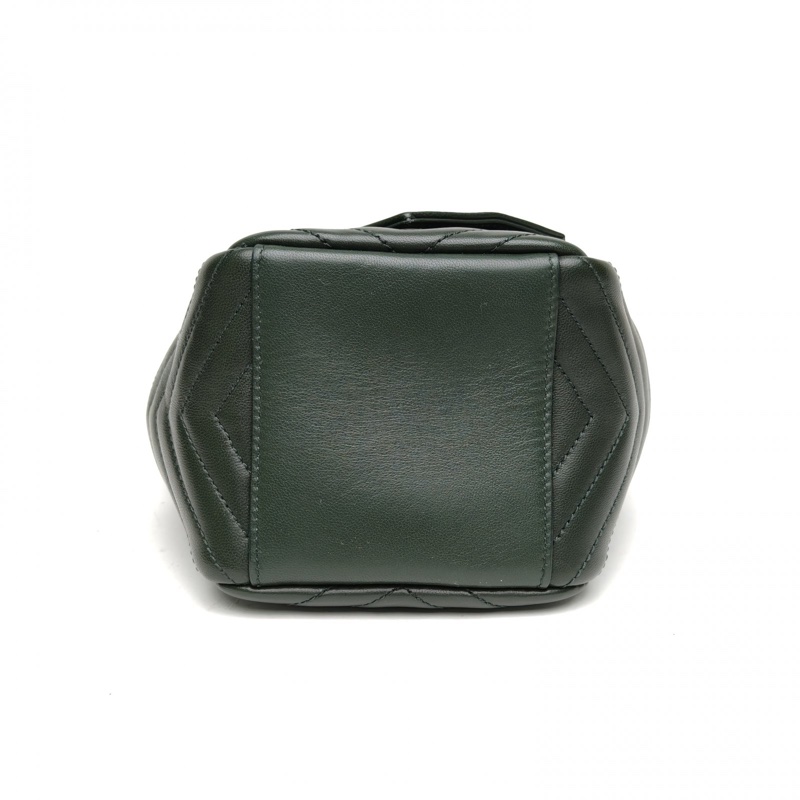 SAINT LAURENT 綠色羊皮金扣JOE水桶mini單肩包斜挎包-3
