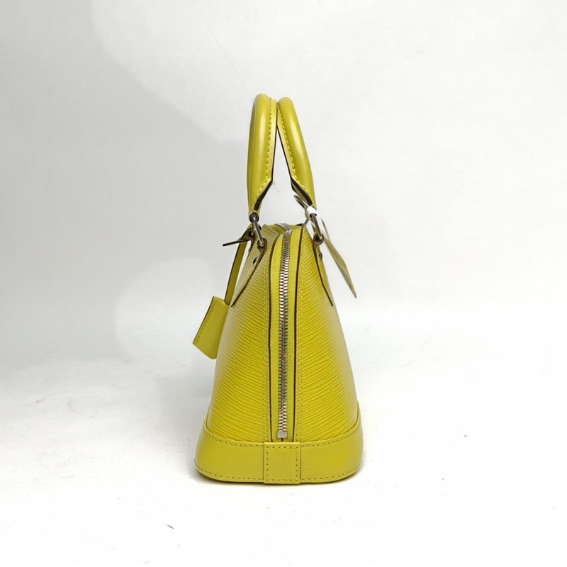 LOUIS VUITTON ALMA貝殼包BB黃色EPI水波紋牛皮肩背包2013-1