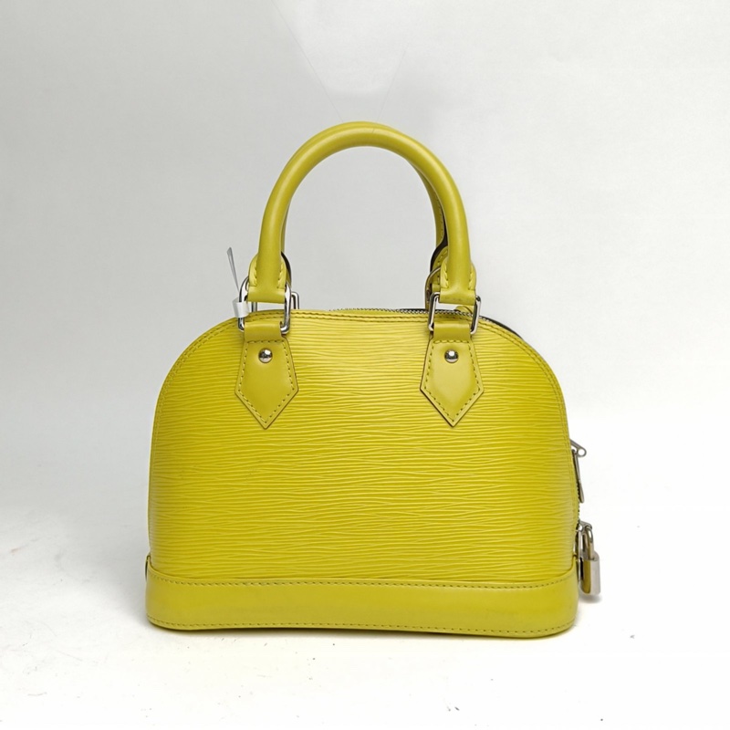 LOUIS VUITTON ALMA貝殼包BB黃色EPI水波紋牛皮肩背包2013-2
