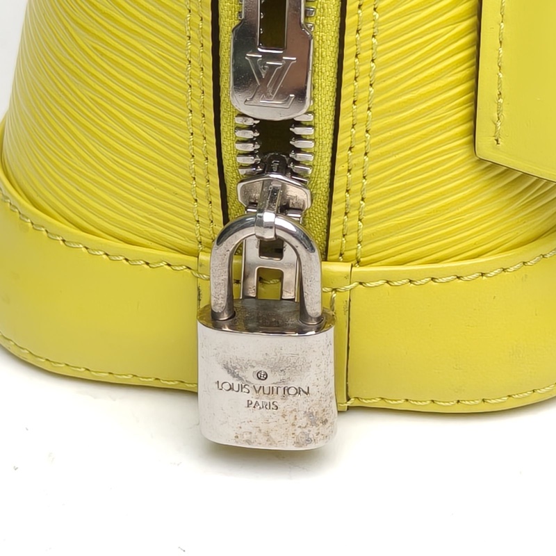 LOUIS VUITTON ALMA貝殼包BB黃色EPI水波紋牛皮肩背包2013-4