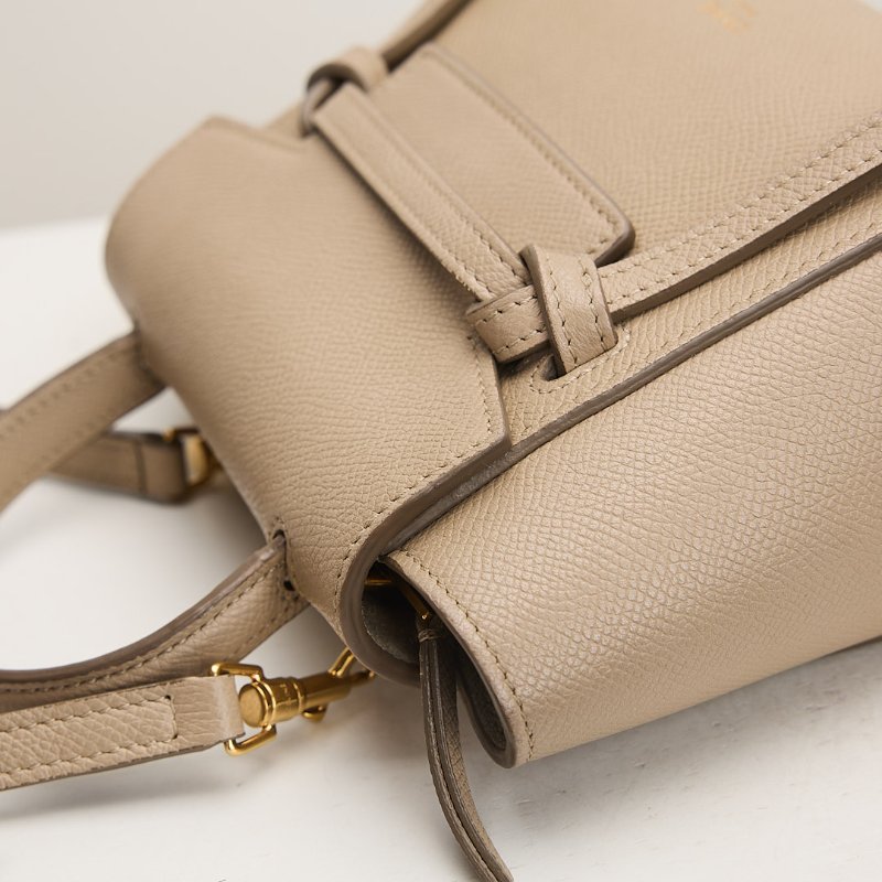 二手Celine pico belt 鯰魚包/奶茶色-3