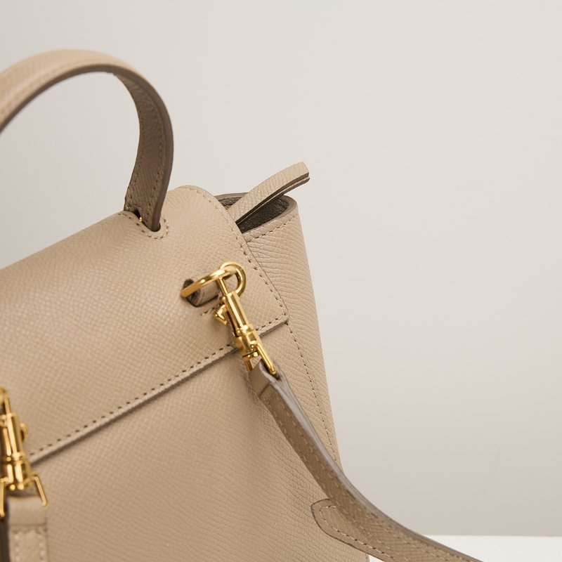 二手Celine pico belt 鯰魚包/奶茶色-7
