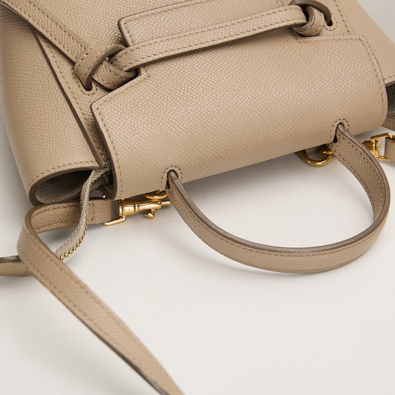 二手Celine pico belt 鯰魚包/奶茶色-8