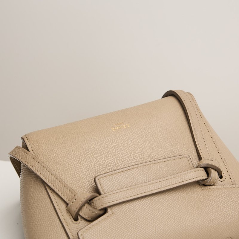 二手Celine pico belt 鯰魚包/奶茶色-9