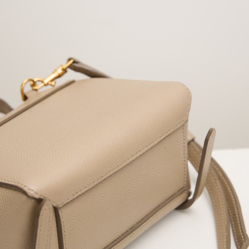 二手Celine pico belt 鯰魚包/奶茶色-11