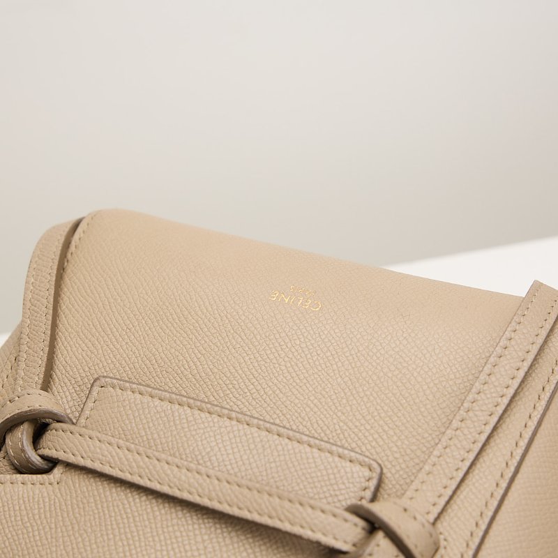 二手Celine pico belt 鯰魚包/奶茶色-14