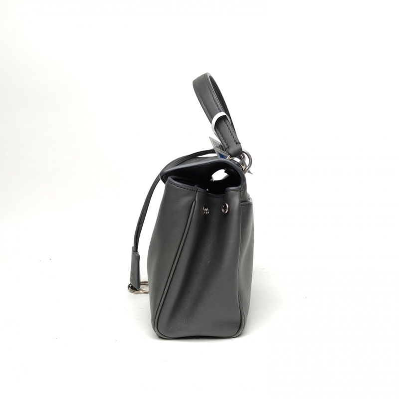 BALENCIAGA Rodeo迷你23灰色牛皮銀扣肩背包-1