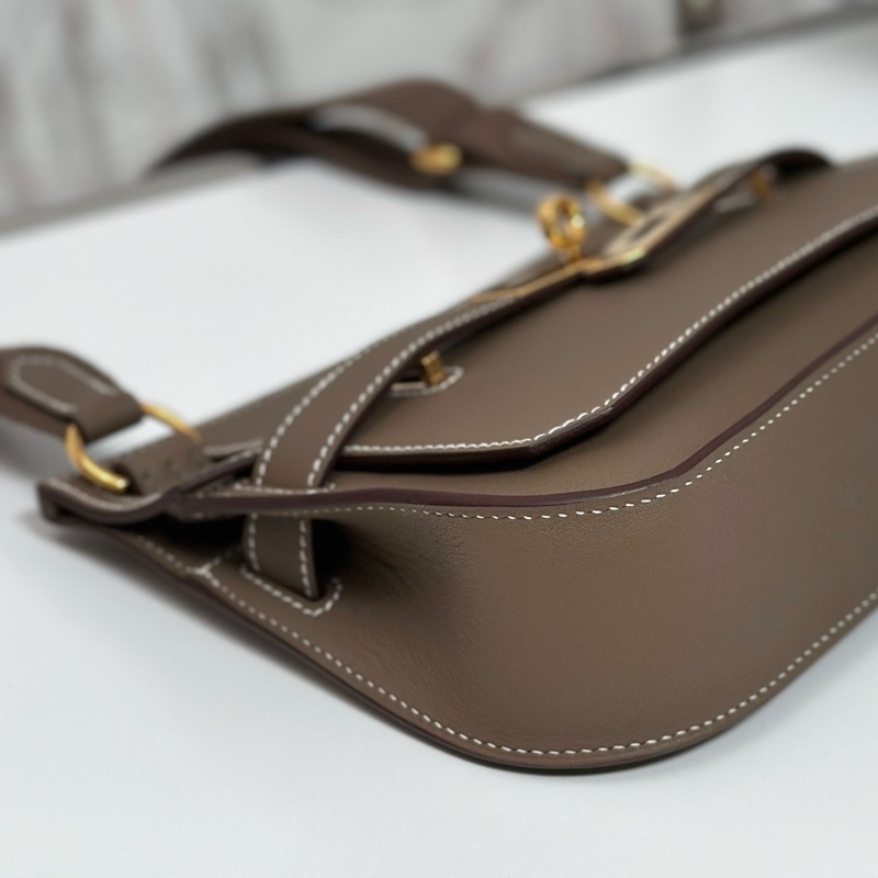 99新✨Hermes 愛馬仕 mini 吉普賽 大象灰swift皮 斜背包單肩包 金扣 u刻❤️正品-3