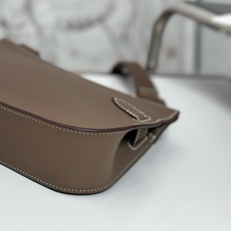 99新✨Hermes 愛馬仕 mini 吉普賽 大象灰swift皮 斜背包單肩包 金扣 u刻❤️正品-5