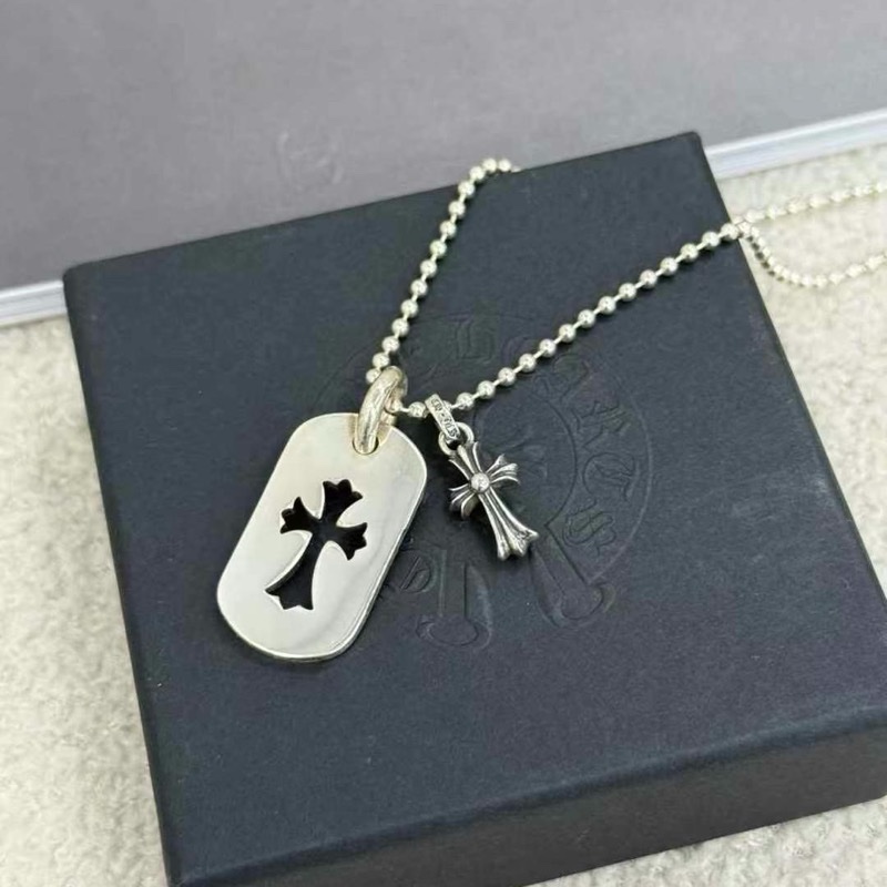 全新未使用品 克羅心 Chrome Hearts / 鏤空十字架 盾牌 十字架純銀 925銀 男女同款式-6