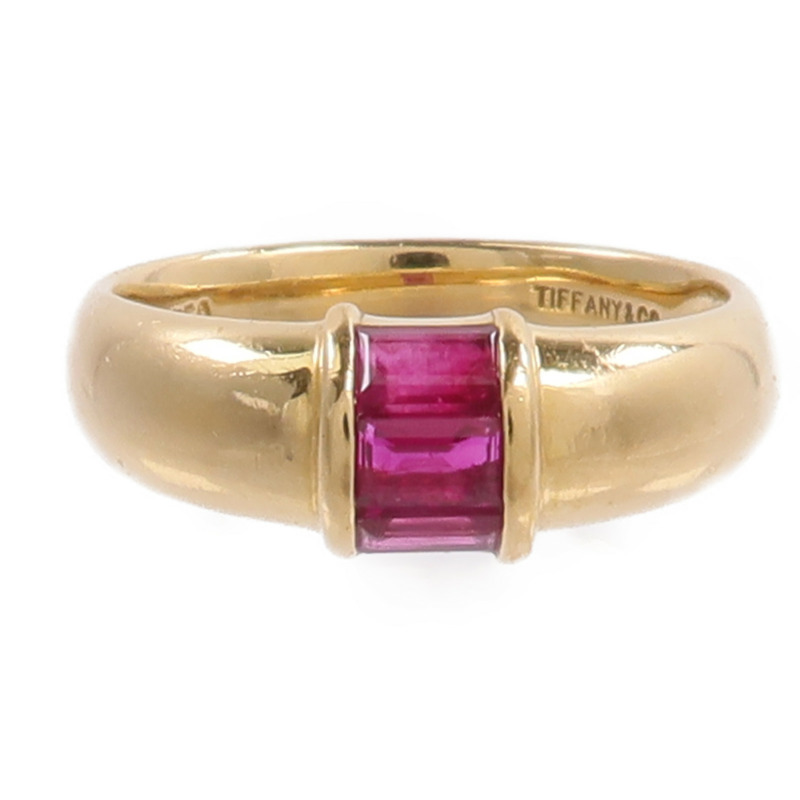 TIFFANY&CO 18K黃金Ruby Ring紅寶石戒指-1