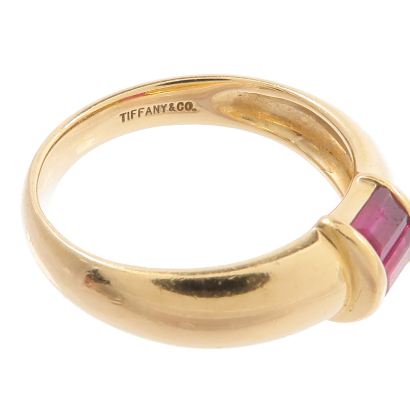 TIFFANY&CO 18K黃金Ruby Ring紅寶石戒指-5