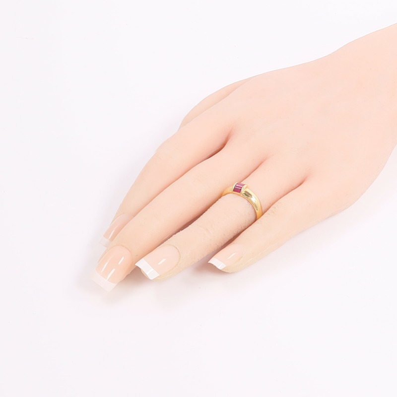 TIFFANY&CO 18K黃金Ruby Ring紅寶石戒指-10