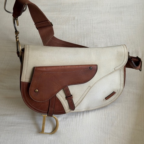 絕無僅有 Dior 拼色馬鞍包 /Dior Saddle/john galliano 海盜爺/迪奧