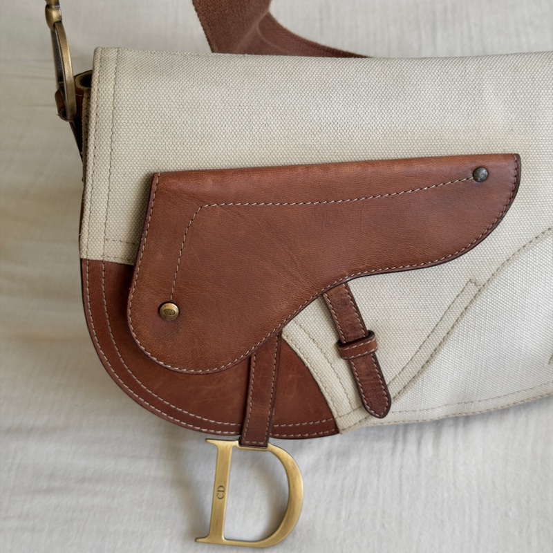絕無僅有 Dior 拼色馬鞍包 /Dior Saddle/john galliano 海盜爺/迪奧-1