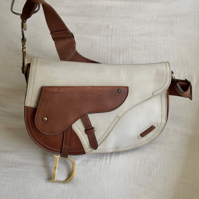 絕無僅有 Dior 拼色馬鞍包 /Dior Saddle/john galliano 海盜爺/迪奧-2