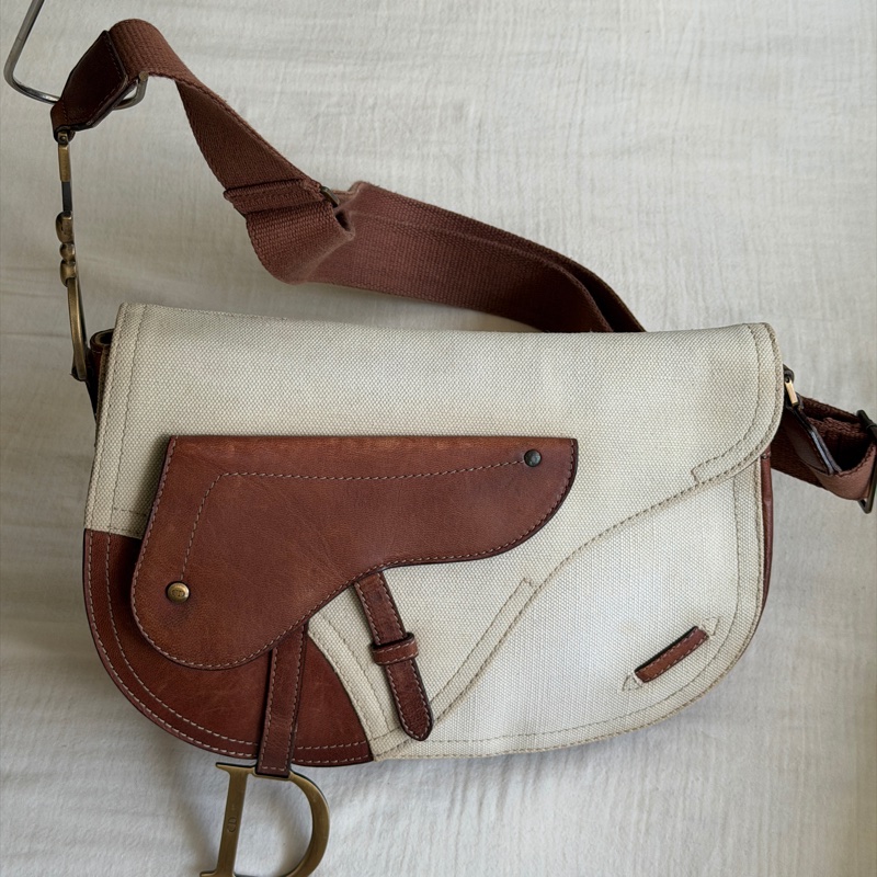 絕無僅有 Dior 拼色馬鞍包 /Dior Saddle/john galliano 海盜爺/迪奧-8