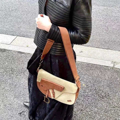 絕無僅有 Dior 拼色馬鞍包 /Dior Saddle/john galliano 海盜爺/迪奧