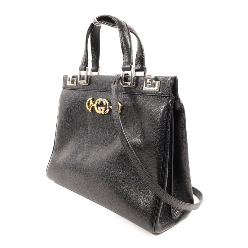 GUCCI 牛皮皮革Zumi Top Handle Bag手挽肩背兩用袋-2