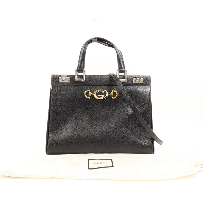 GUCCI 牛皮皮革Zumi Top Handle Bag手挽肩背兩用袋-9