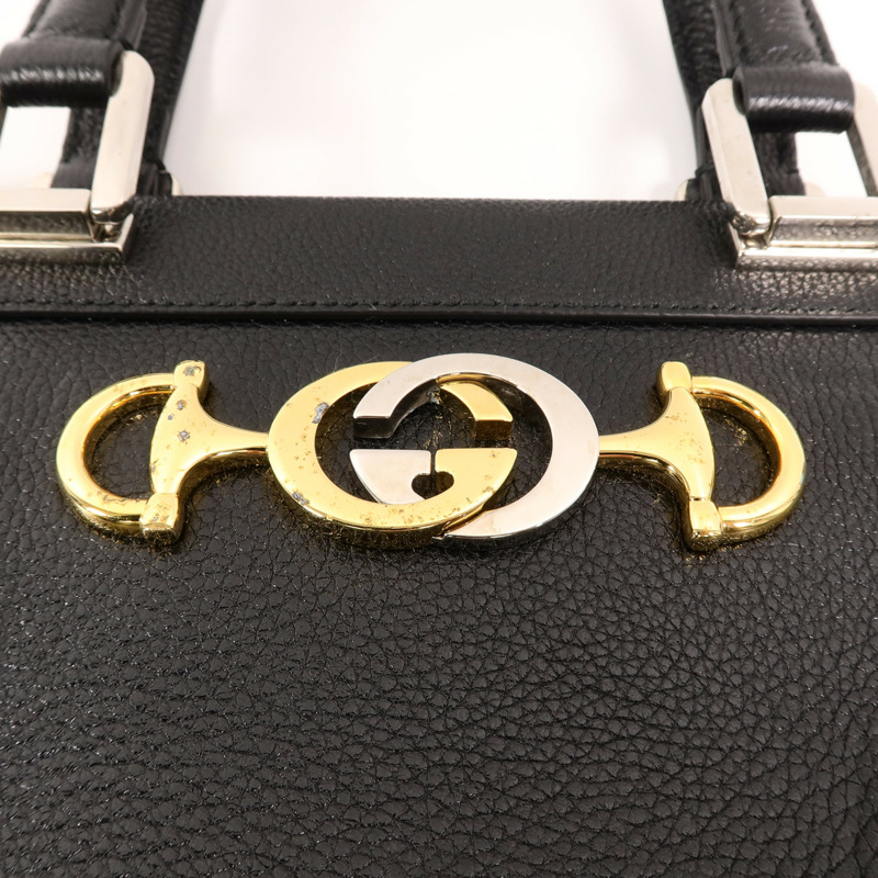 GUCCI 牛皮皮革Zumi Top Handle Bag手挽肩背兩用袋-10