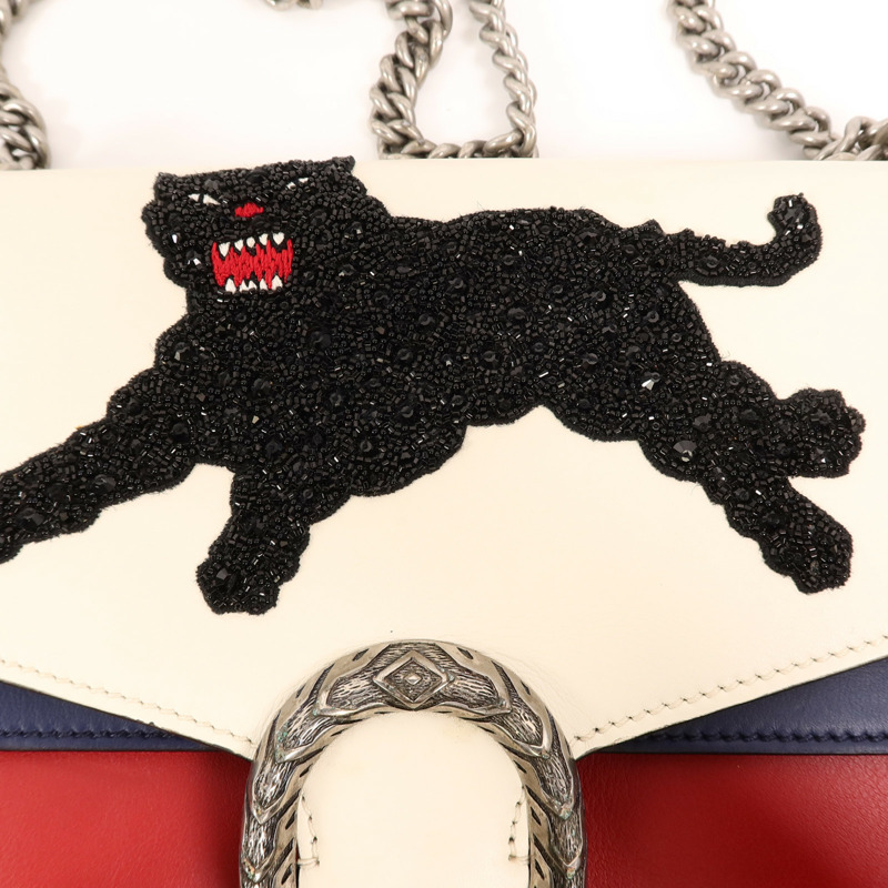GUCCI 牛皮皮革Dionysus鏈帶肩背袋-10