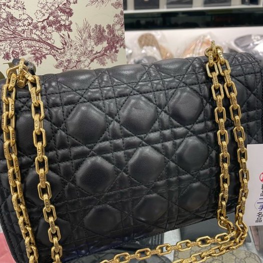 東區正精品㊣DIOR Addict dior 黑色全皮字母鎖扣翻蓋斜背包肩背包 RZ2851-6