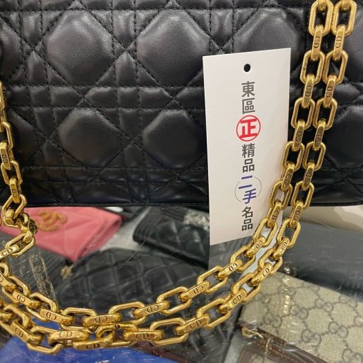 東區正精品㊣DIOR Addict dior 黑色全皮字母鎖扣翻蓋斜背包肩背包 RZ2851-7
